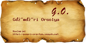 Gömöri Orsolya névjegykártya