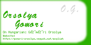 orsolya gomori business card